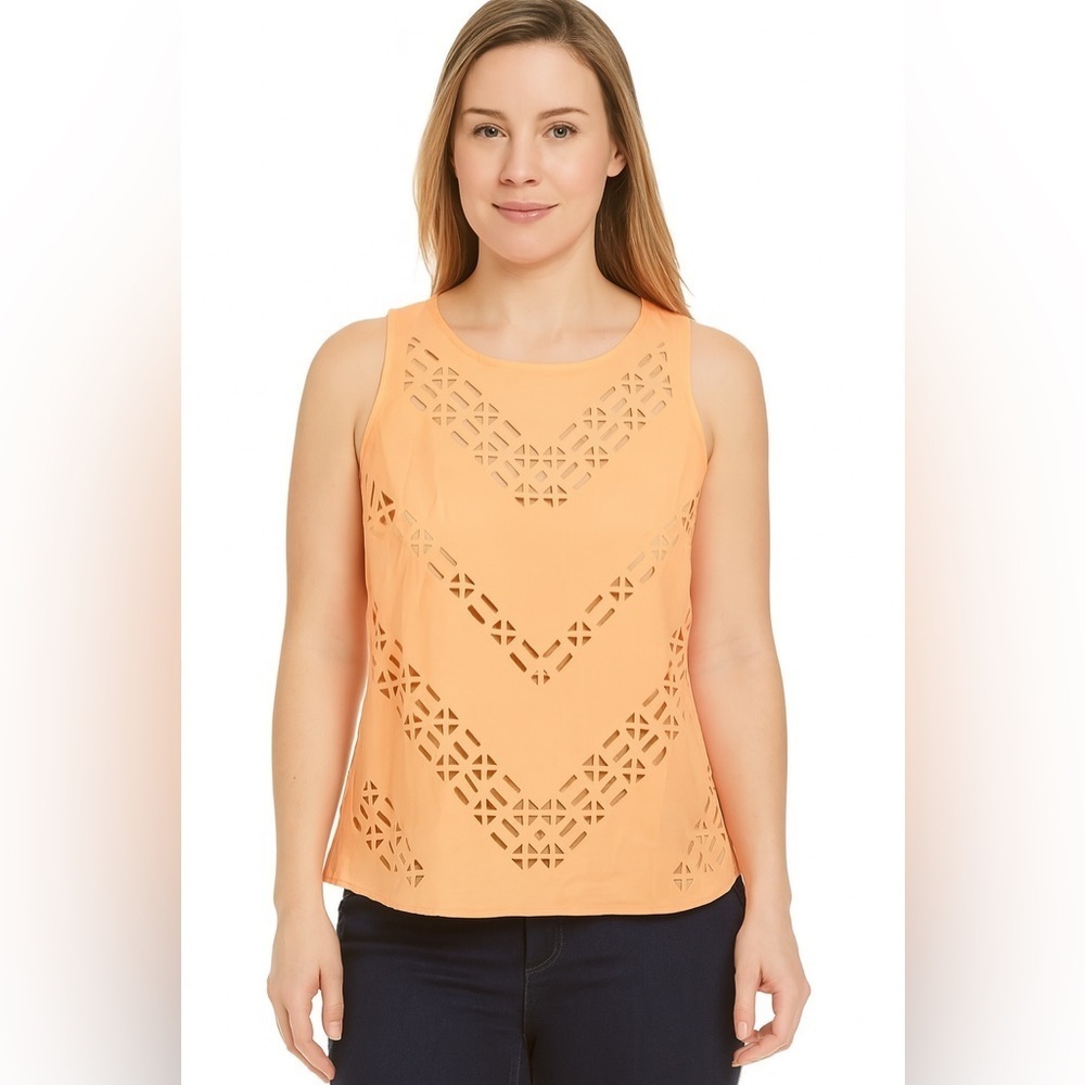Stylus Large Peach Sleeveless Blouse